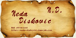 Neda Dišković vizit kartica